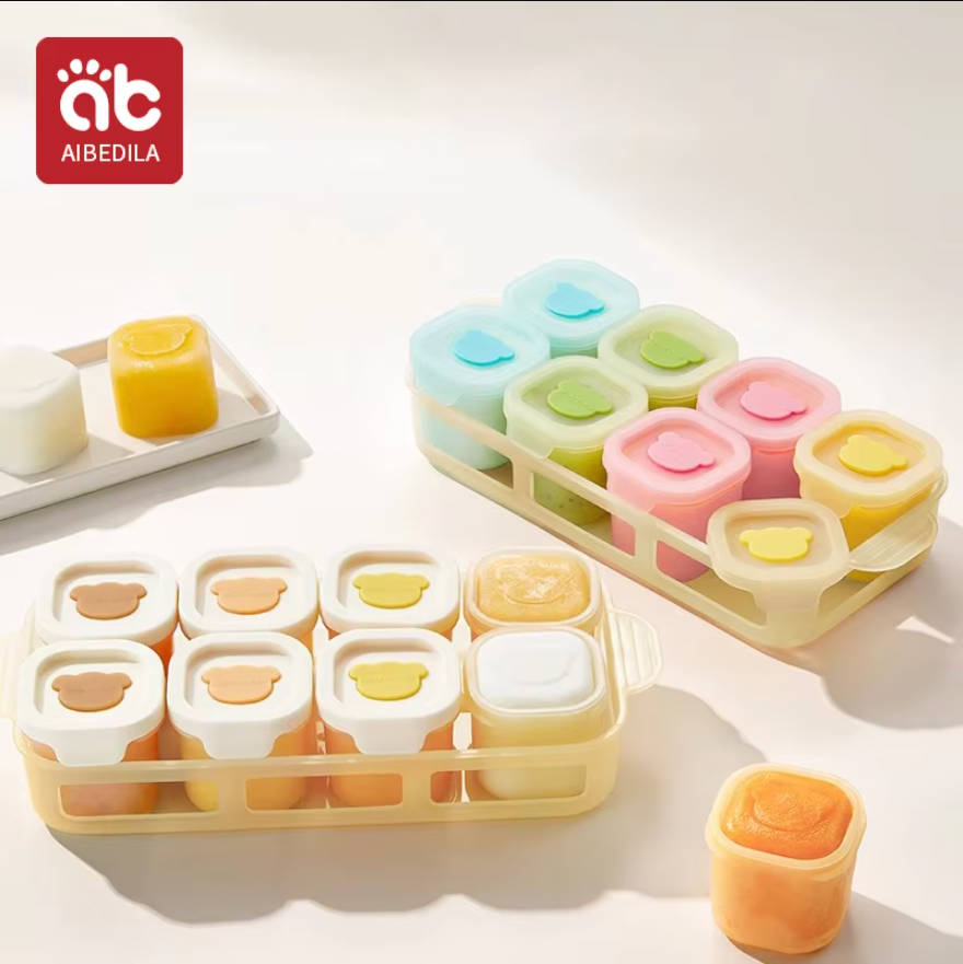 Baby Food Jars With Lids - AIBEDILA Bebek Silikon Gıda Dondurucu Tepsisi
