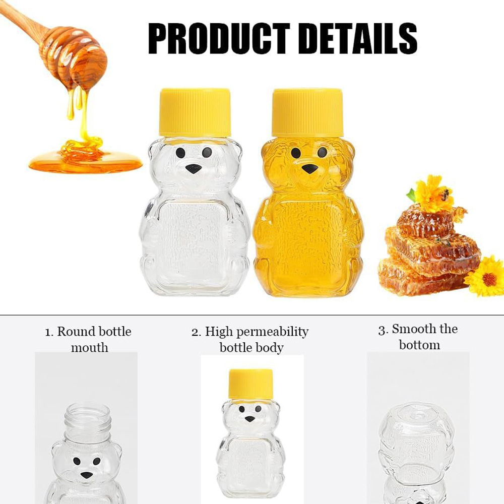 24 adet 2 oz plastik bal ayı ş - Baby Food Jars With Lids incelemesi ve fiyatı